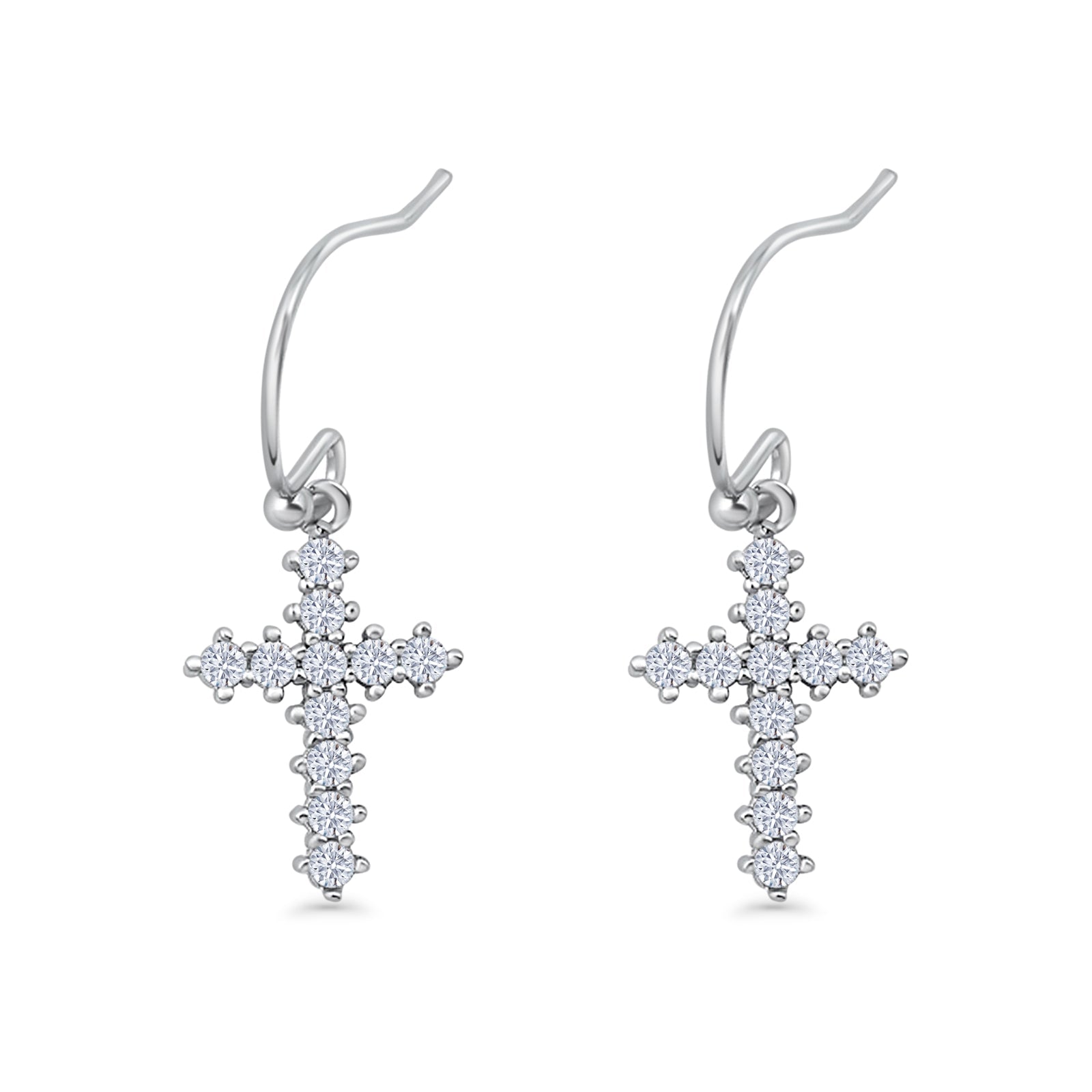 Cross Fishhook Earrings