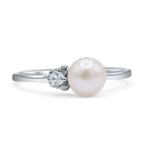 Pearl Solitaire Ring