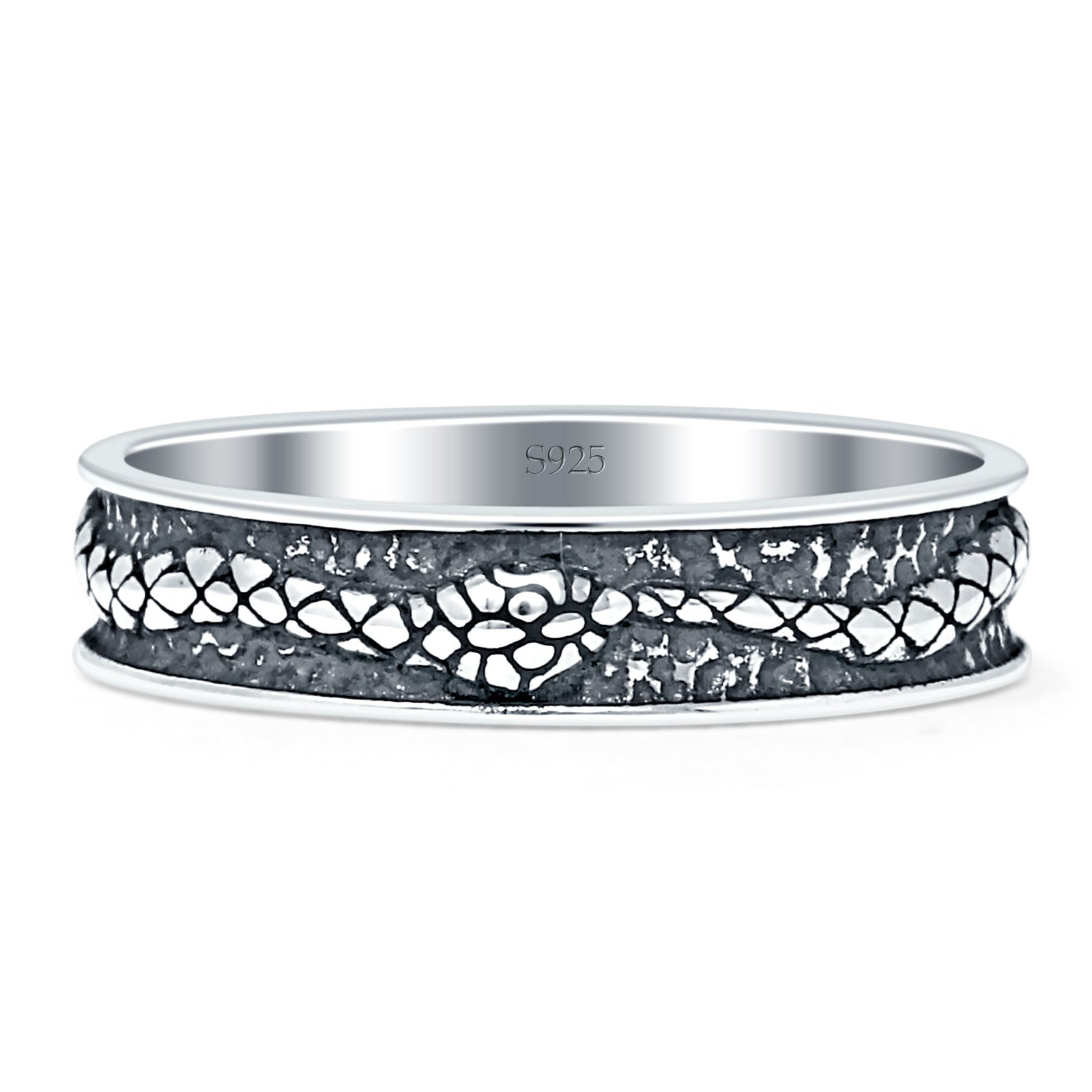 Oxidized Snake Ring