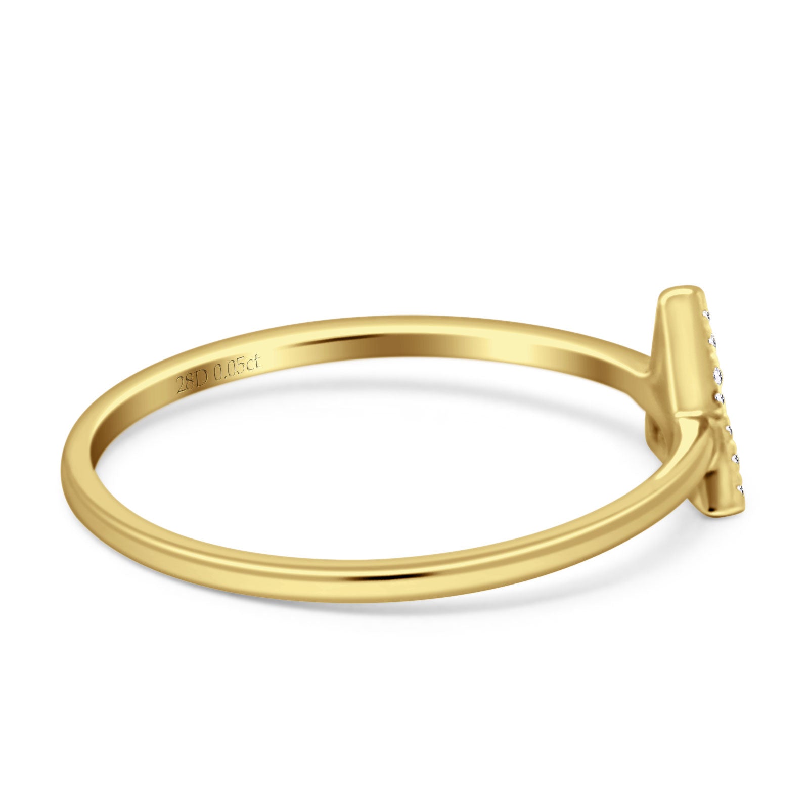 Triangular Band Cluster Natural Diamond Ring