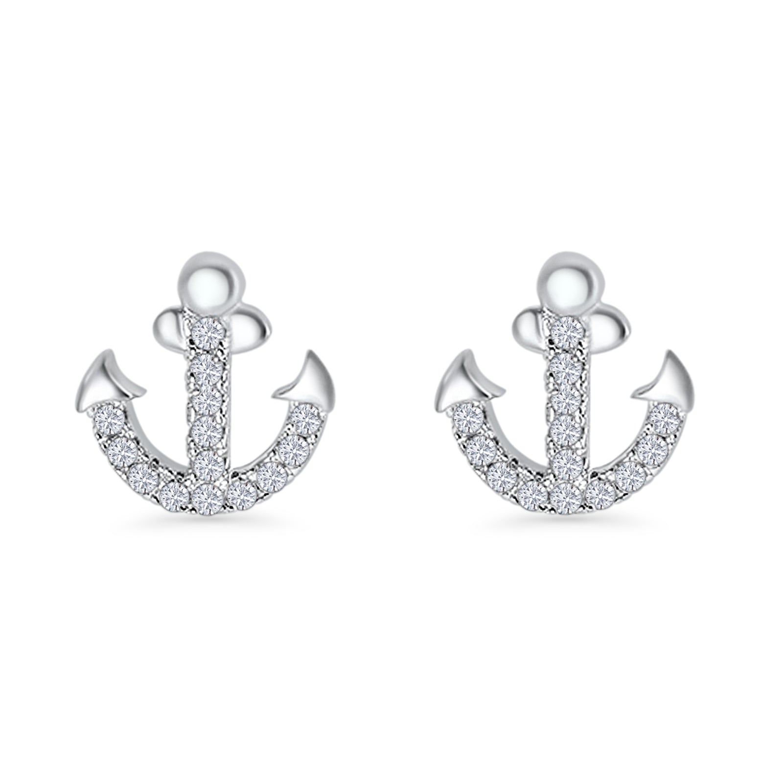 Anchor Stud Earrings