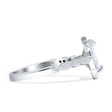 Art Deco Engagement Ring Halo Marquise Cubic Zirconia 925 Sterling Silver Wholesale