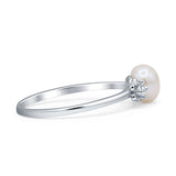 Pearl Solitaire Ring