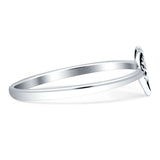 Minimalist 8mm Heart Shaped Tree OF Life Ring 925 Sterling Silver Wholesale