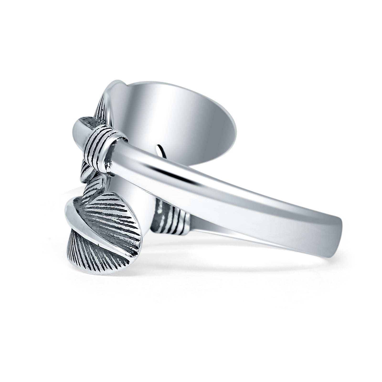 Oxidized Feather Rings