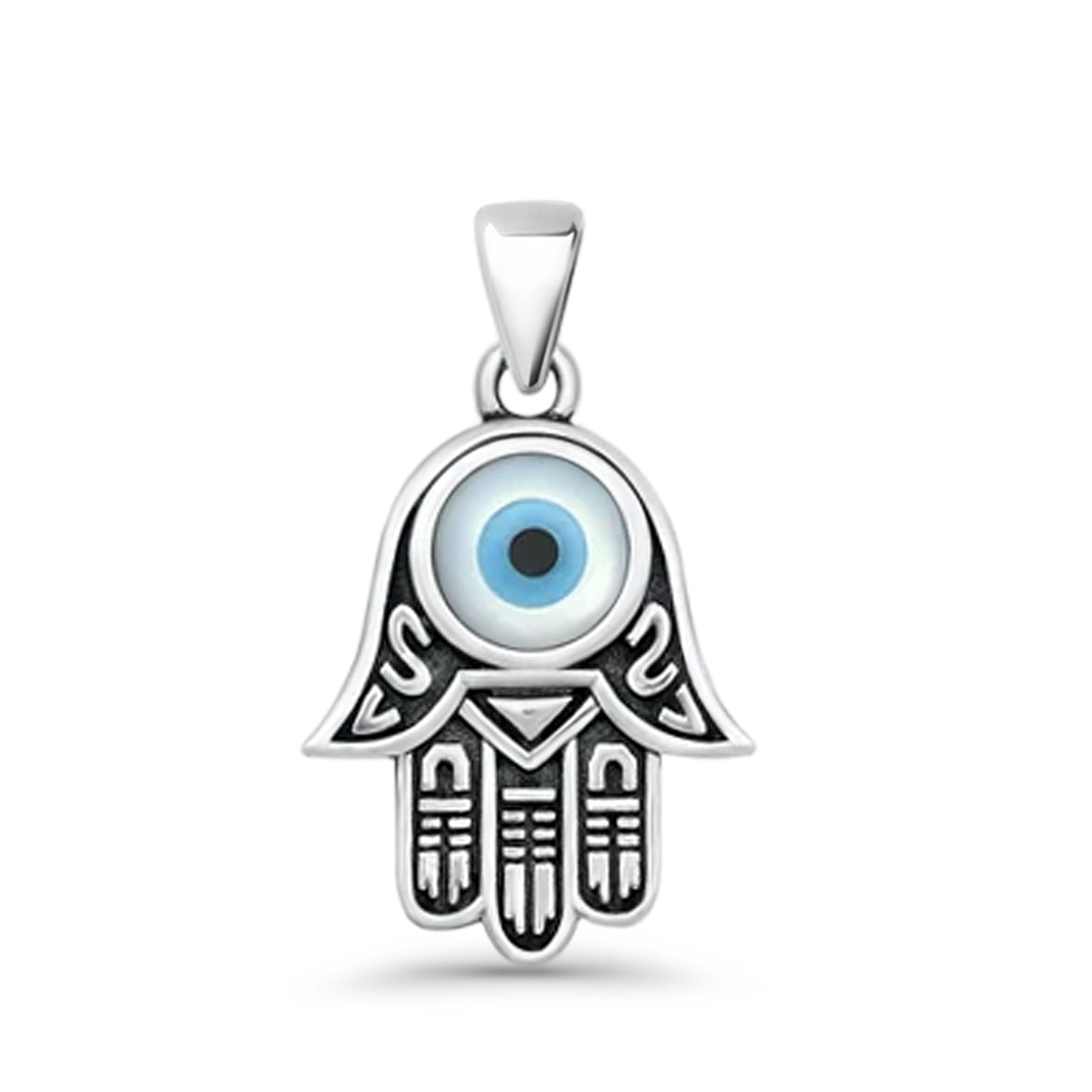 Hamsa Hand & Evil Eye Pendant