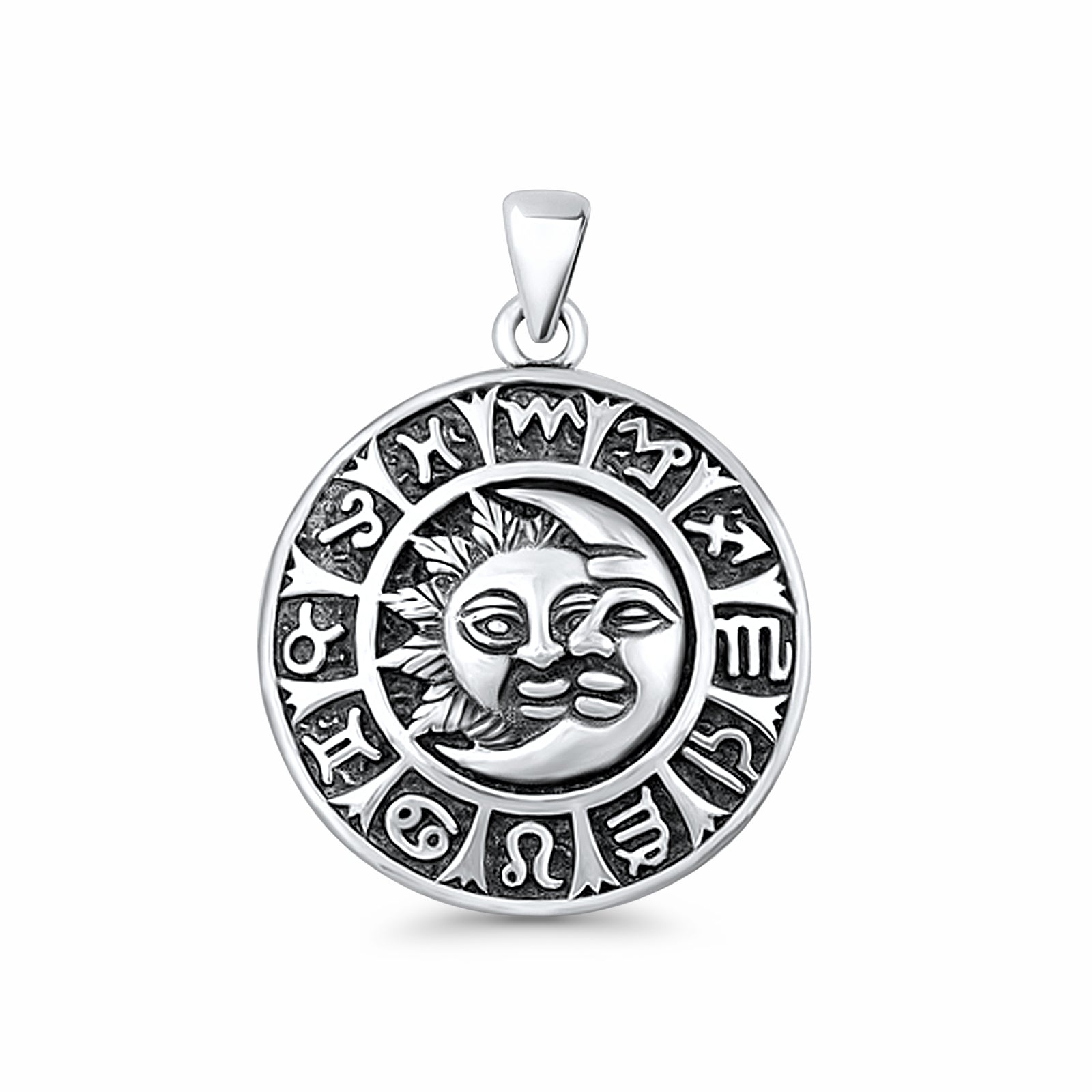 Moon, Sun & Runes Pendant