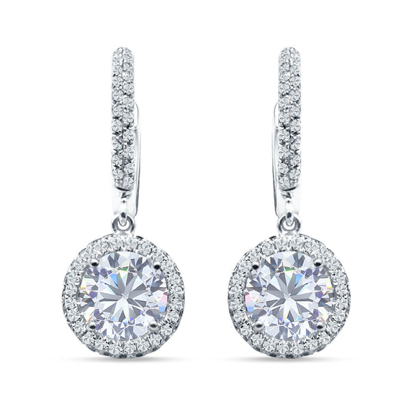 Heart Halo Drop Dangle Earring