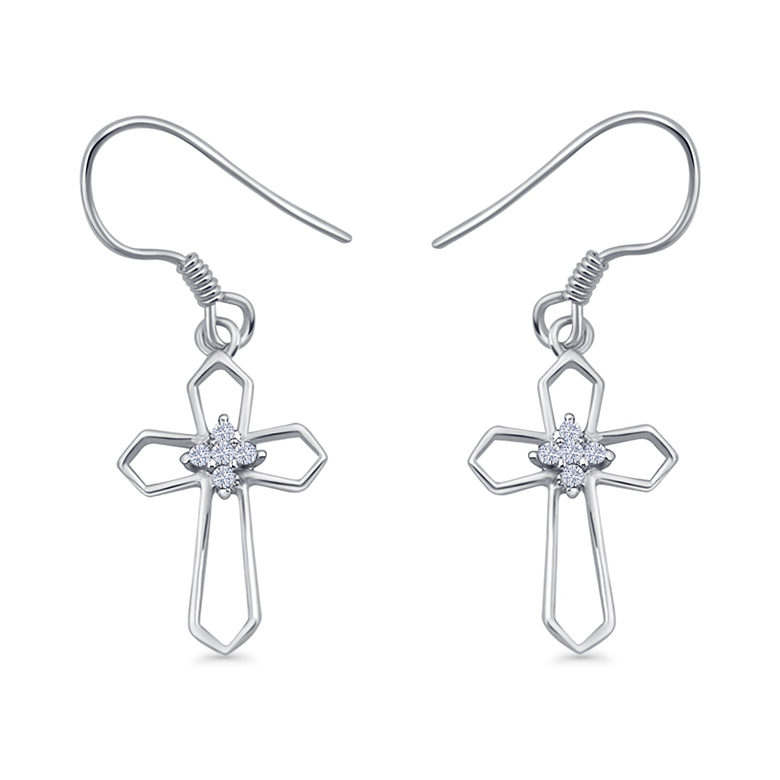Cross Fishhook Earrings