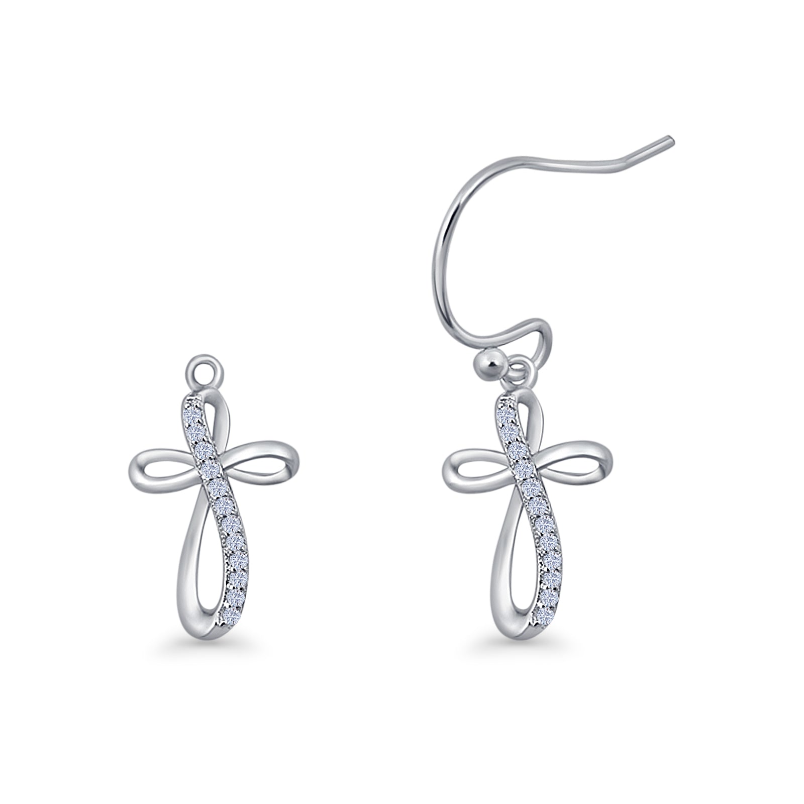 Cross Fishhook Earrings