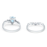 Two Piece Pear Ring
