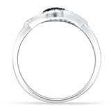 Evil Eye Black CZ Ring
