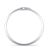 Minimalist 8mm Heart Shaped Tree OF Life Ring 925 Sterling Silver Wholesale