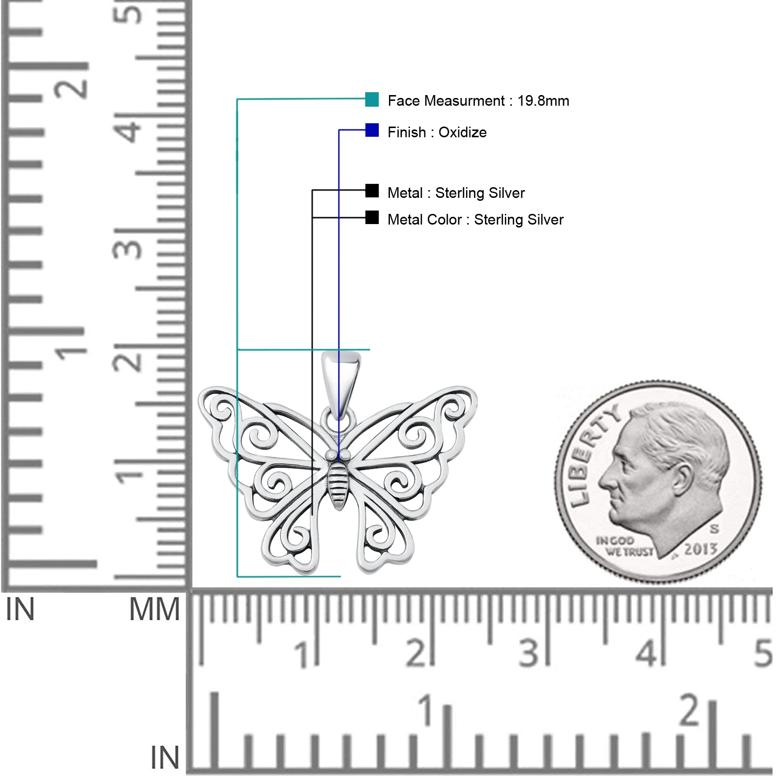 Butterfly Filigree Pendant