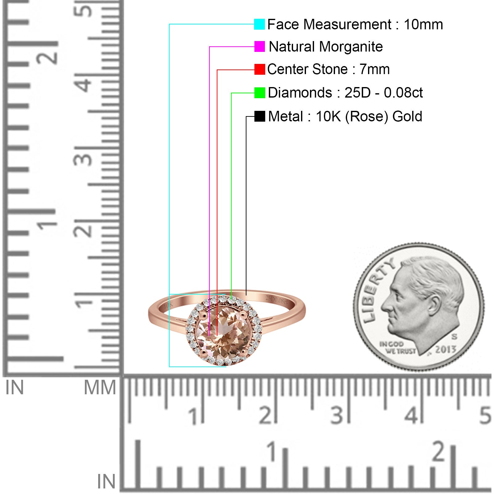 Round Halo Diamond Solitaire Ring
