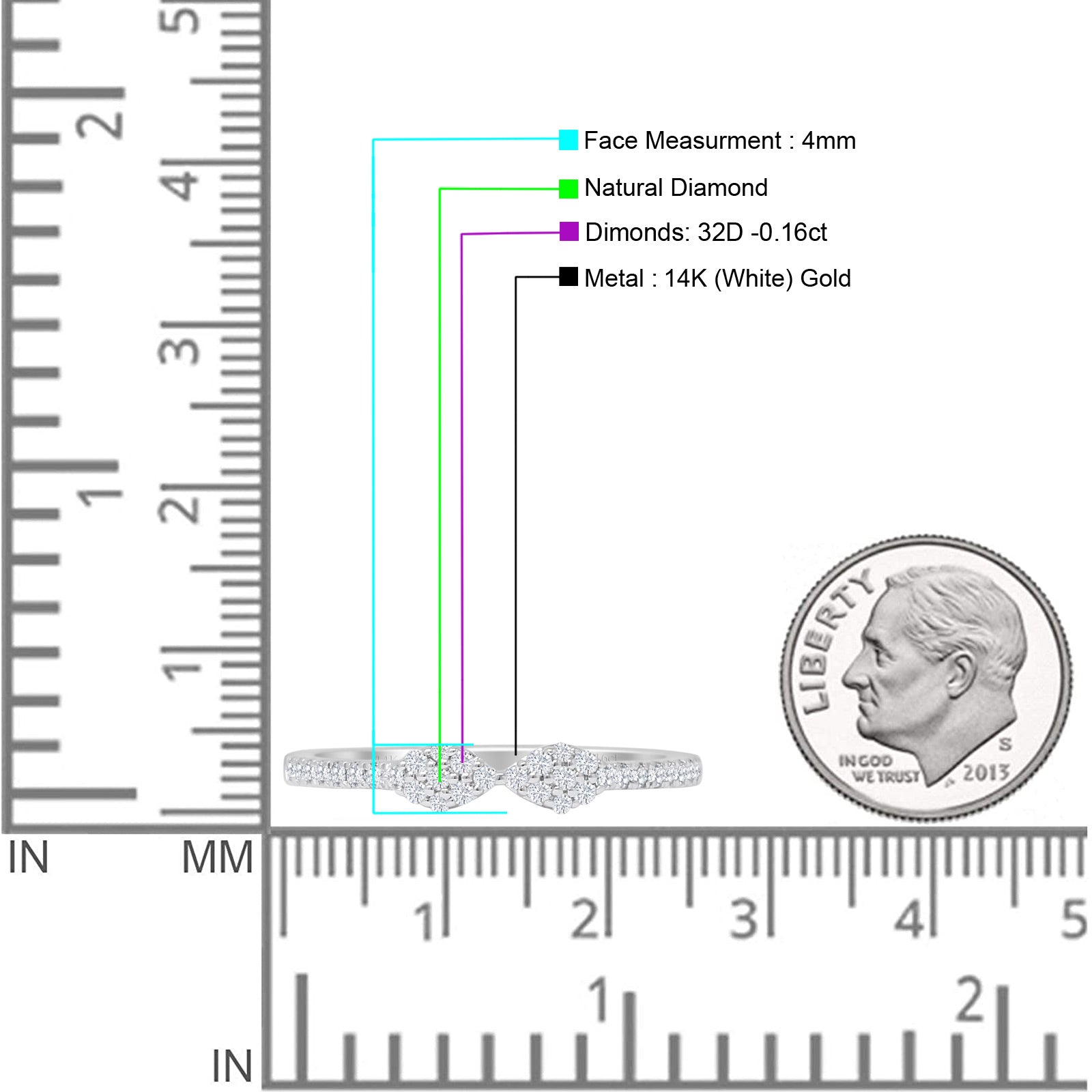 Art Deco Cluster Wedding Ring