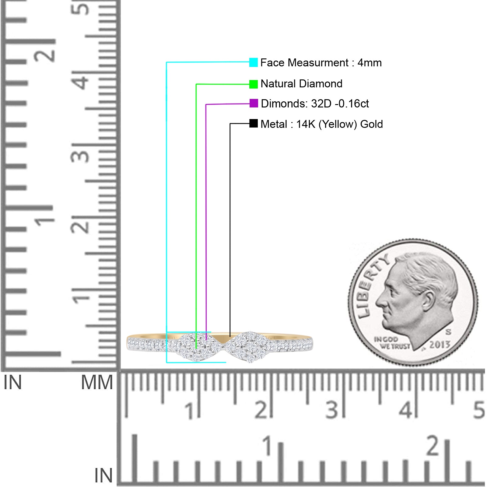 Art Deco Cluster Wedding Ring