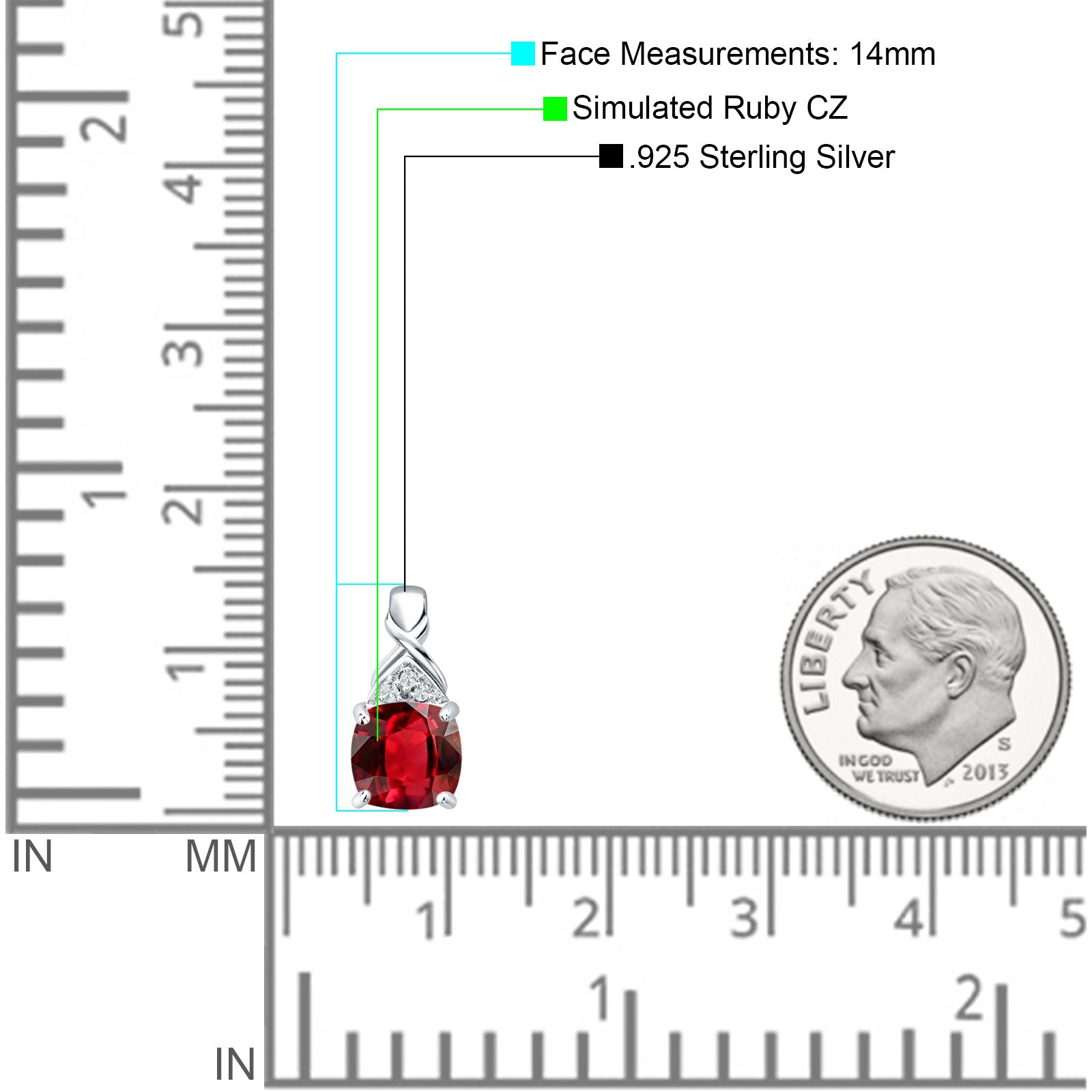 Cushion Ruby CZ Twisted Stud Earring 925 Sterling Silver Wholesale