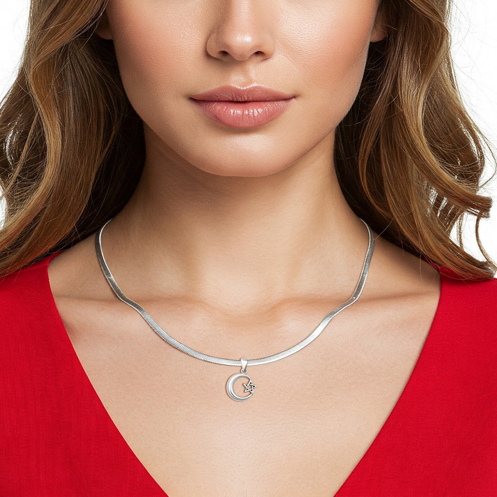 Moon & Star Charm Pendant