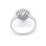 Teardrop Wedding Bridal Ring Simulated CZ 925 Sterling Silver