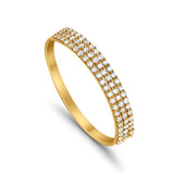 14K .23ct Yellow Gold Diamond Eternity Bands Size 6.5