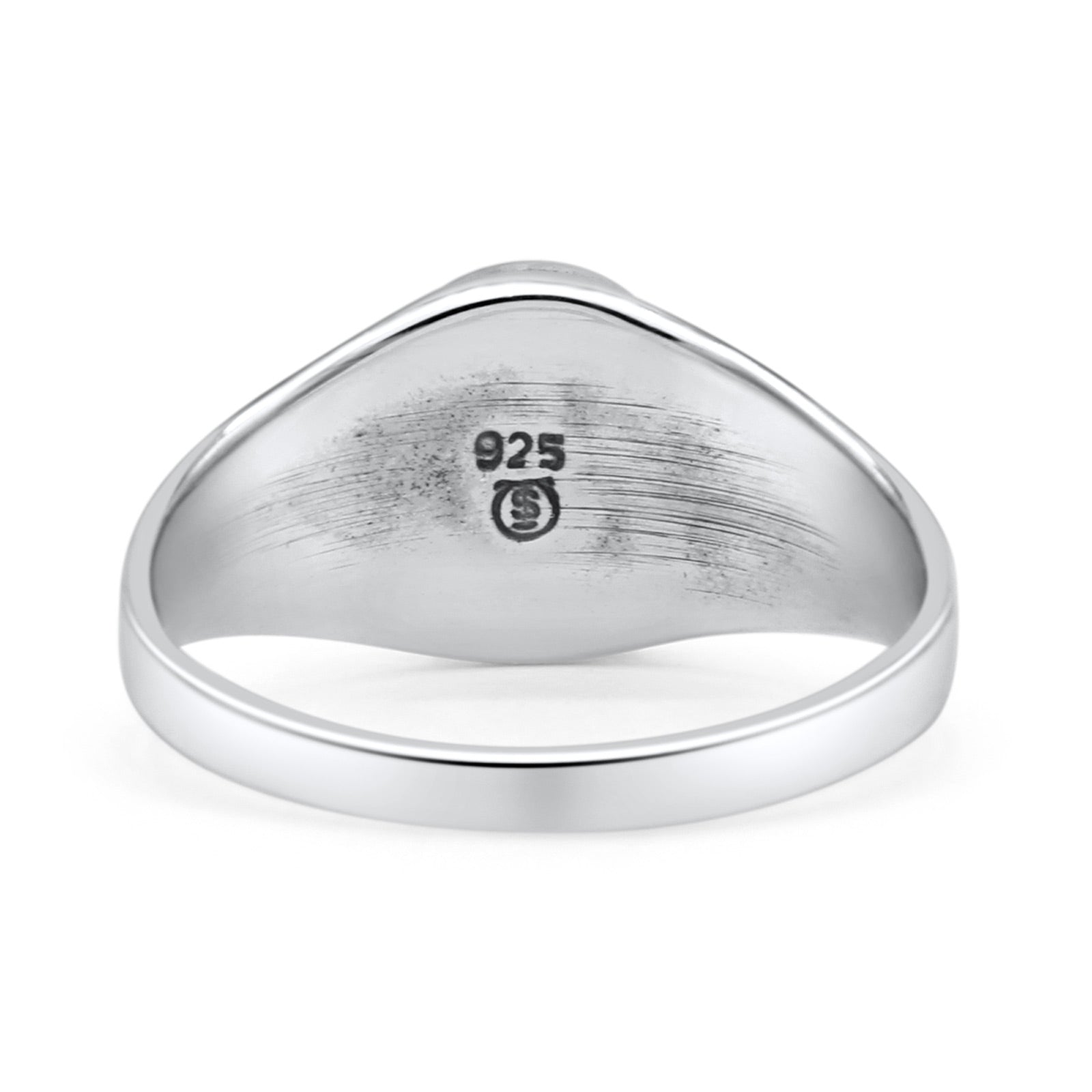 Petite Dainty Statement Fashion Oval Thumb Ring Lab Created Blue Opal Solid 925 Sterling Silver