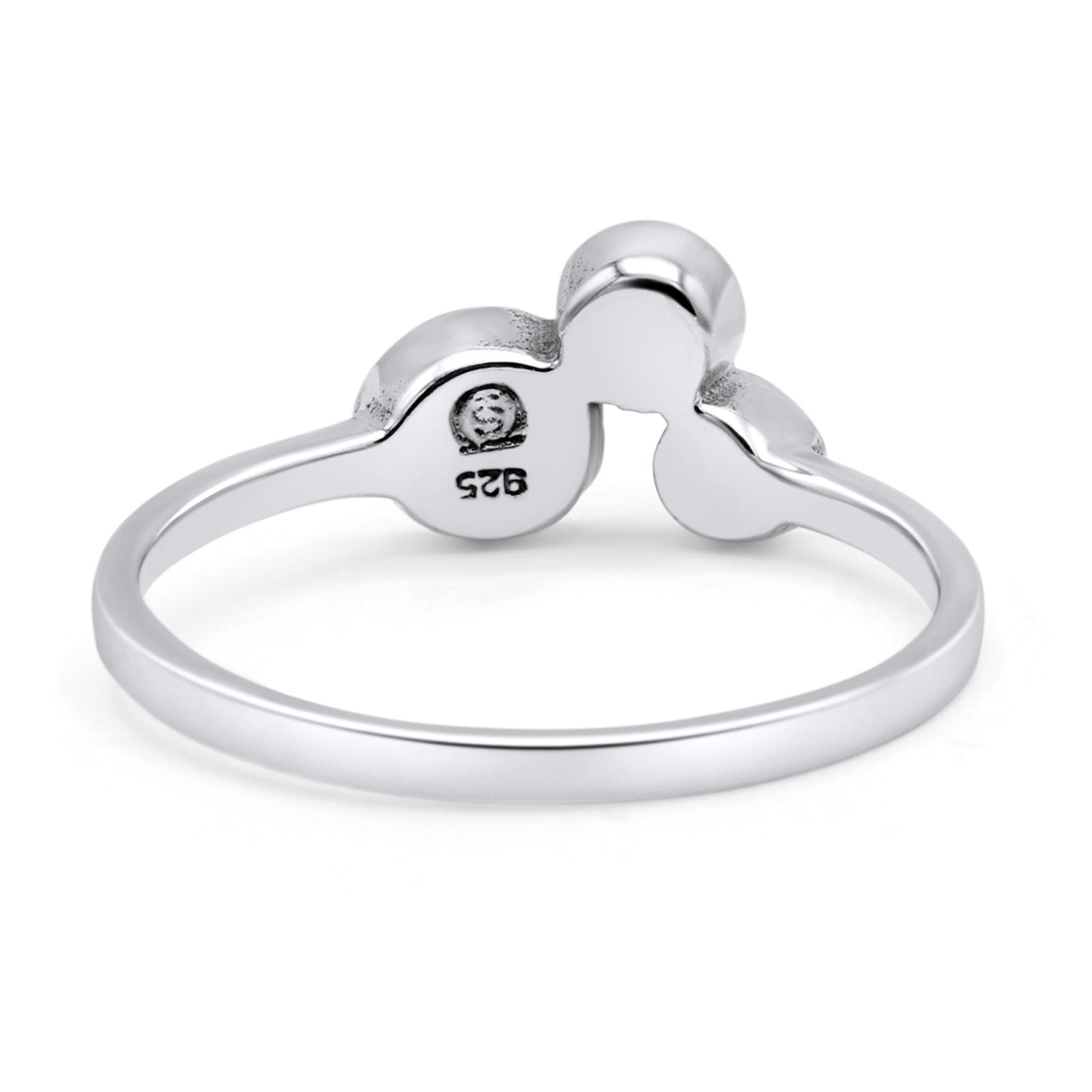 New Design Petite Dainty Fashion Thumb Ring Lab Created Blue Opal Solid 925 Sterling Silver