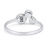 New Design Petite Dainty Fashion Thumb Ring Lab Created Blue Opal Solid 925 Sterling Silver