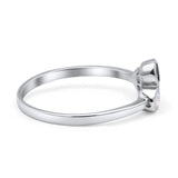 New Design Petite Dainty Fashion Thumb Ring Simulated Turquoise, Moonstone, Black Agate 925 Sterling Silver