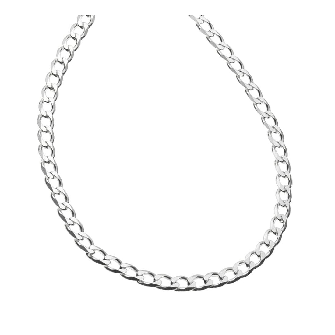 4MM 100 Curb Chain .925 Sterling Silver Sizes 7"-30" Inches