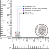 Diamond Stud Earrings 0.15ct Square Micro Pave 10K Rose Gold Wholesale