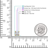 Diamond Stud Earrings 0.15ct Square Micro Pave 10K Yellow Gold Wholesale