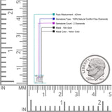 Diamond Stud Earrings 4.5mm Square 10K Yellow Gold Wholesale