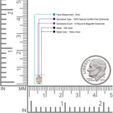 Diamond Oval Stud Earrings 0.12ct Cluster 10K Yellow Gold Wholesale