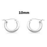1.5mm Thickness Snap Post Hoop Earring Hoop Earrings Round 925 Sterling Silver (10mm-80mm)