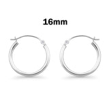 1.5mm Thickness Snap Post Hoop Earring Hoop Earrings Round 925 Sterling Silver (10mm-80mm)