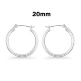 1.5mm Thickness Snap Post Hoop Earring Hoop Earrings Round 925 Sterling Silver (10mm-80mm)