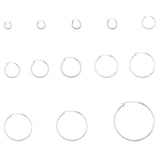 2mm Thickness Snap Post Hoop Earring Hoop Earrings Round 925 Sterling Silver (12mm-65mm)