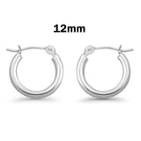 2mm Thickness Snap Post Hoop Earring Hoop Earrings Round 925 Sterling Silver (12mm-65mm)