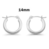 2mm Thickness Snap Post Hoop Earring Hoop Earrings Round 925 Sterling Silver (12mm-65mm)
