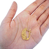 14K Yellow Gold Half Huggies Clip Earrings Real 2.1grams 18mmX11mm