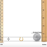 Diamond Cut Yellow 14K Gold Real 2mm Snap Closure Hoop Earrings Hinged 0.7gram 13mm