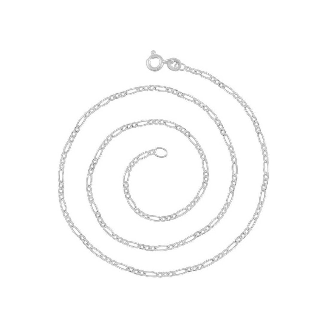 4MM 100 Figaro Link Chain .925 Solid Sterling Silver Sizes 7"-36" Inches