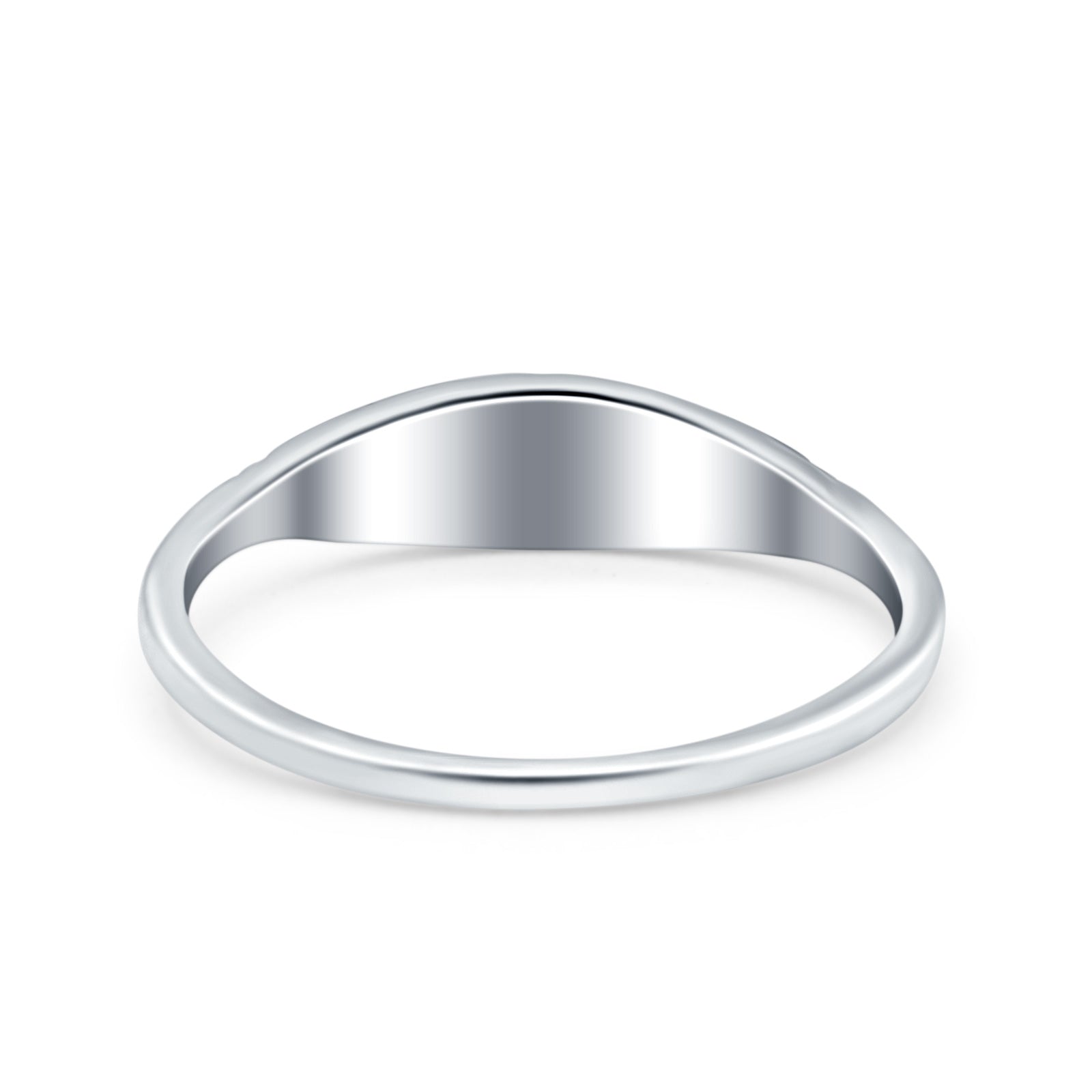 North Star Oxidized Band Solid 925 Sterling Silver Thumb Ring (6mm)