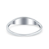 North Star Oxidized Band Solid 925 Sterling Silver Thumb Ring (6mm)
