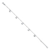14K White Gold Light Bracelet Chain 7" + 1" Extension