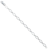 14K White Gold Light Bracelet Chain 7.25" Extension