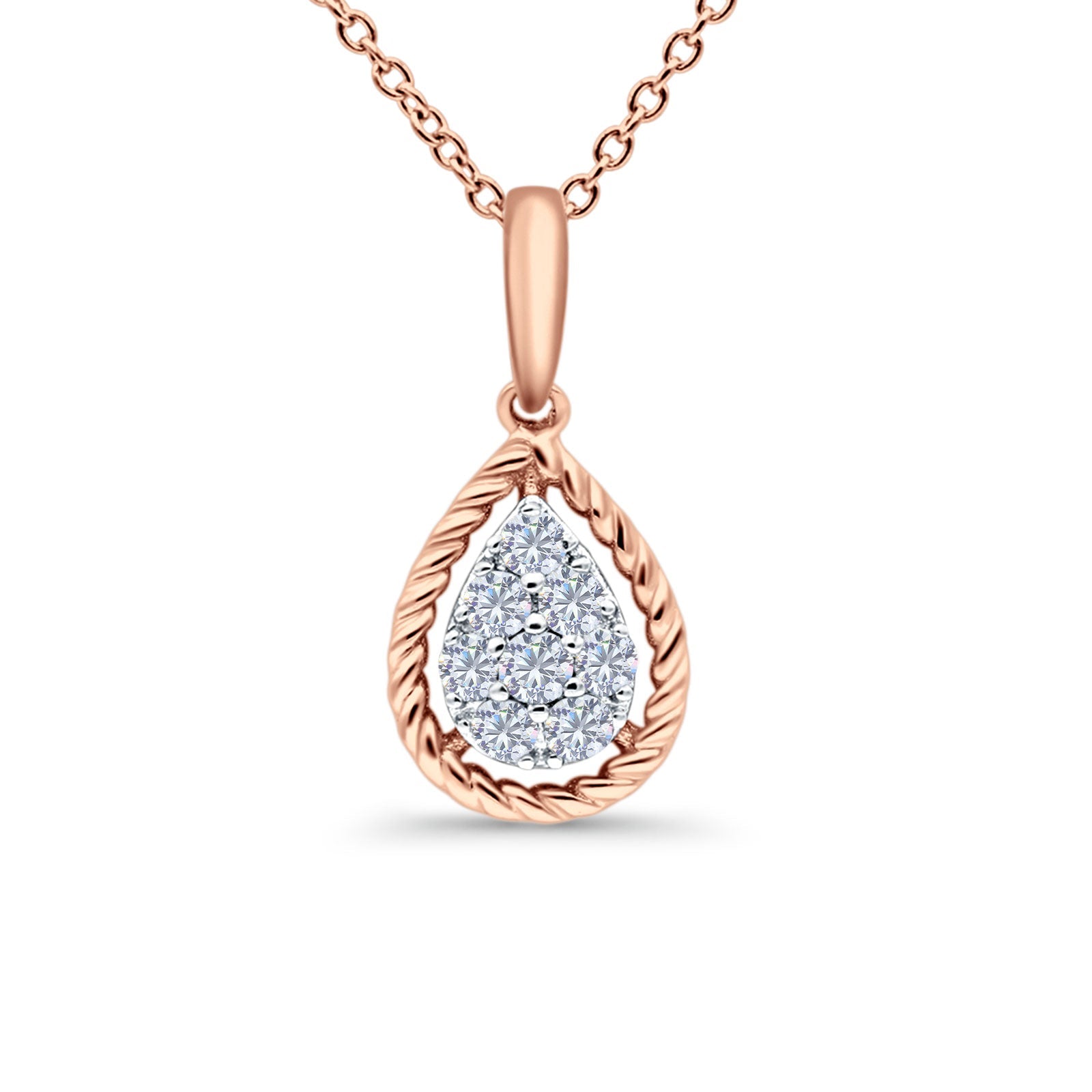 Rose Gold Diamond Pendant