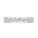 Half Eternity Diamond Ring 0.36ct Natural Baguette 14K Yellow Gold Wholesale
