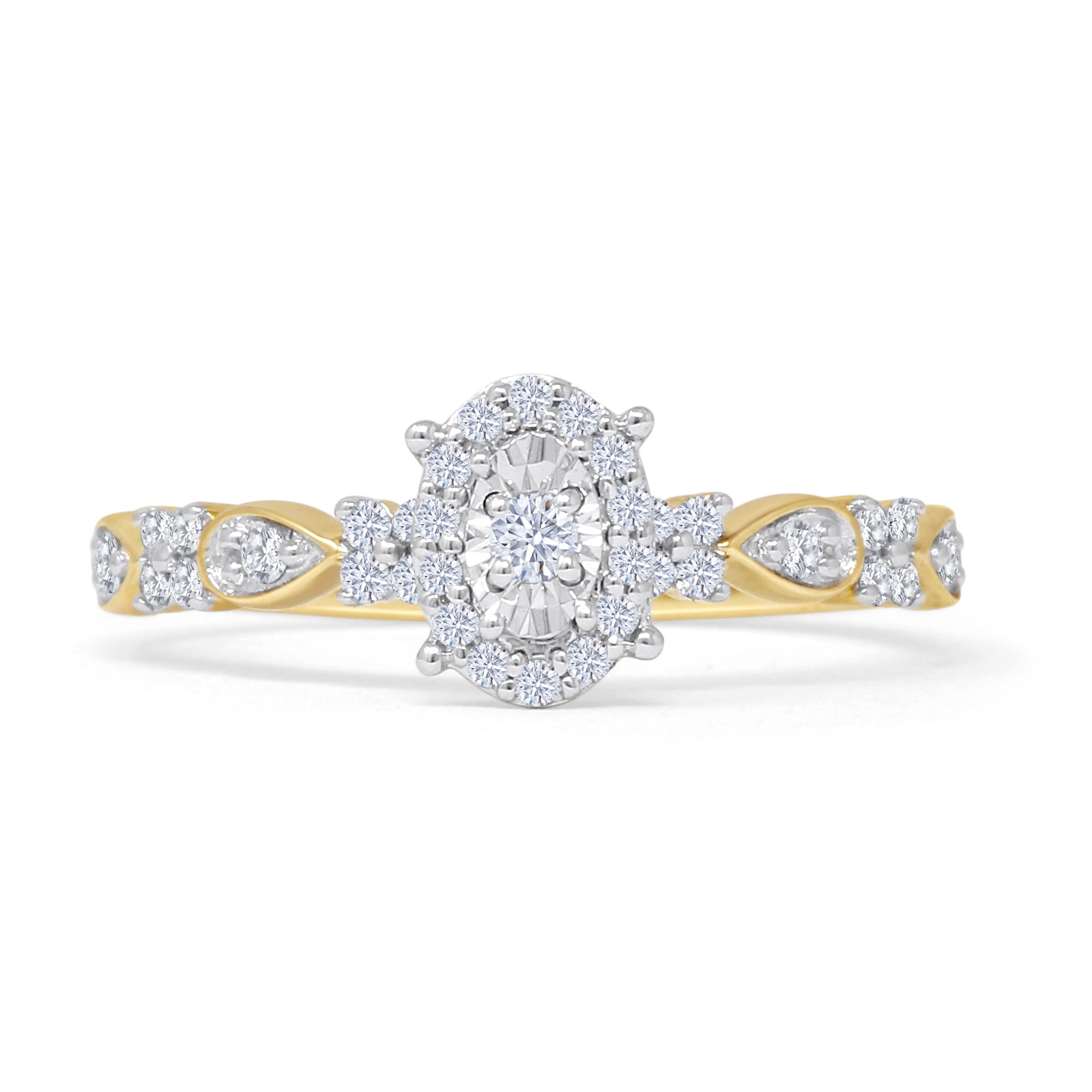 Oval Halo Vintage Style Diamond Ring